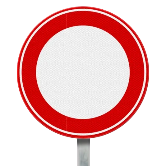 Verkeersbord Verboden Toegang Beide Richtingen (C3) met voet
