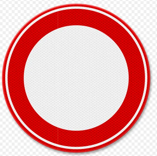 Verkeersbord Verboden Toegang Beide Richtingen (C3) met voet