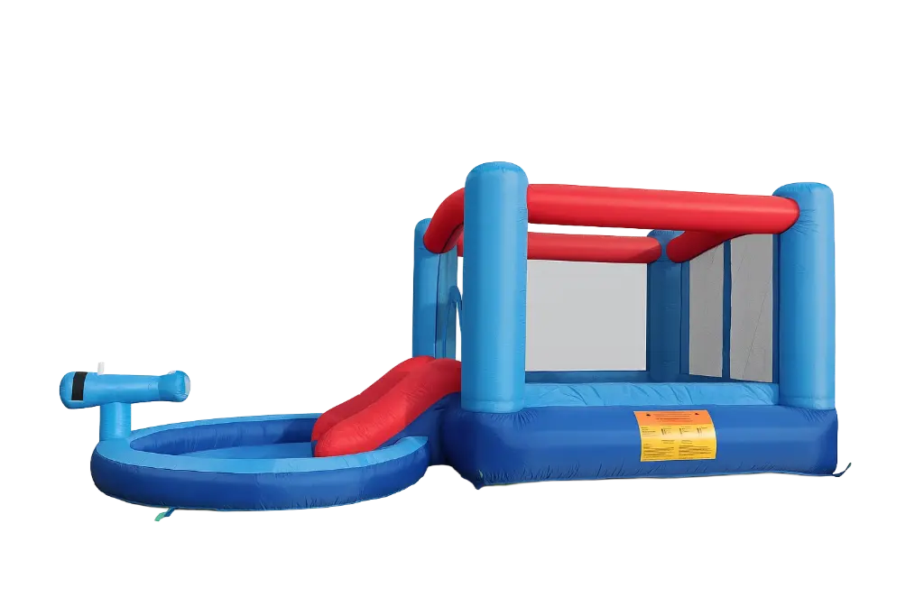 Springkasteel Met Glijbaan & Waterbad voor kinderen tot 5jaar. 