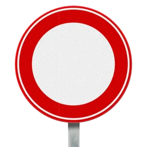 Verkeersbord Verboden Toegang Beide Richtingen (C3) met voet